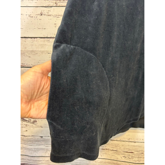 D&Co. Women's Velvet Long Sleeve Top Black Size 2X - Picture 3 of 6